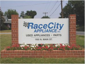 Race City Appliance sign